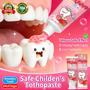 Dual Action Kids Toothpaste: Fluoride Strengthens Enamel + Xylitol Inhibits Bacteria, Complete Cavity Prevention System for Healthy Smiles, 60g Oral Whitening Brush Foam Foaming Gentle Radiant Gentle Radiant Foaming