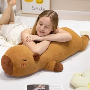 Capybara Plush Pillow Toy, Waterhog Doll Soft Stuffed Animal, Girls Bedtime Companion Gift, Girlfriend Birthday Present, Cuddly Stuffed Animal