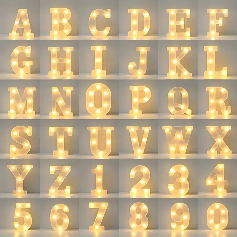 6.3IN Decorative Led Light Up Number Letters, White Plastic Marquee Number Lights Sign Party Wedding Decor Battery Operated Number,dorm decor,dorm room decor
