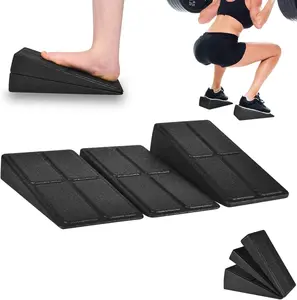 Slant Board Squat Wedge for Calf Stretching，3 Pcs 12" x 6.3" Foot Stretcher Balance Board for Plantar Fasciitis, Adjustable Foam Slant Board Wedge Great for Exercises