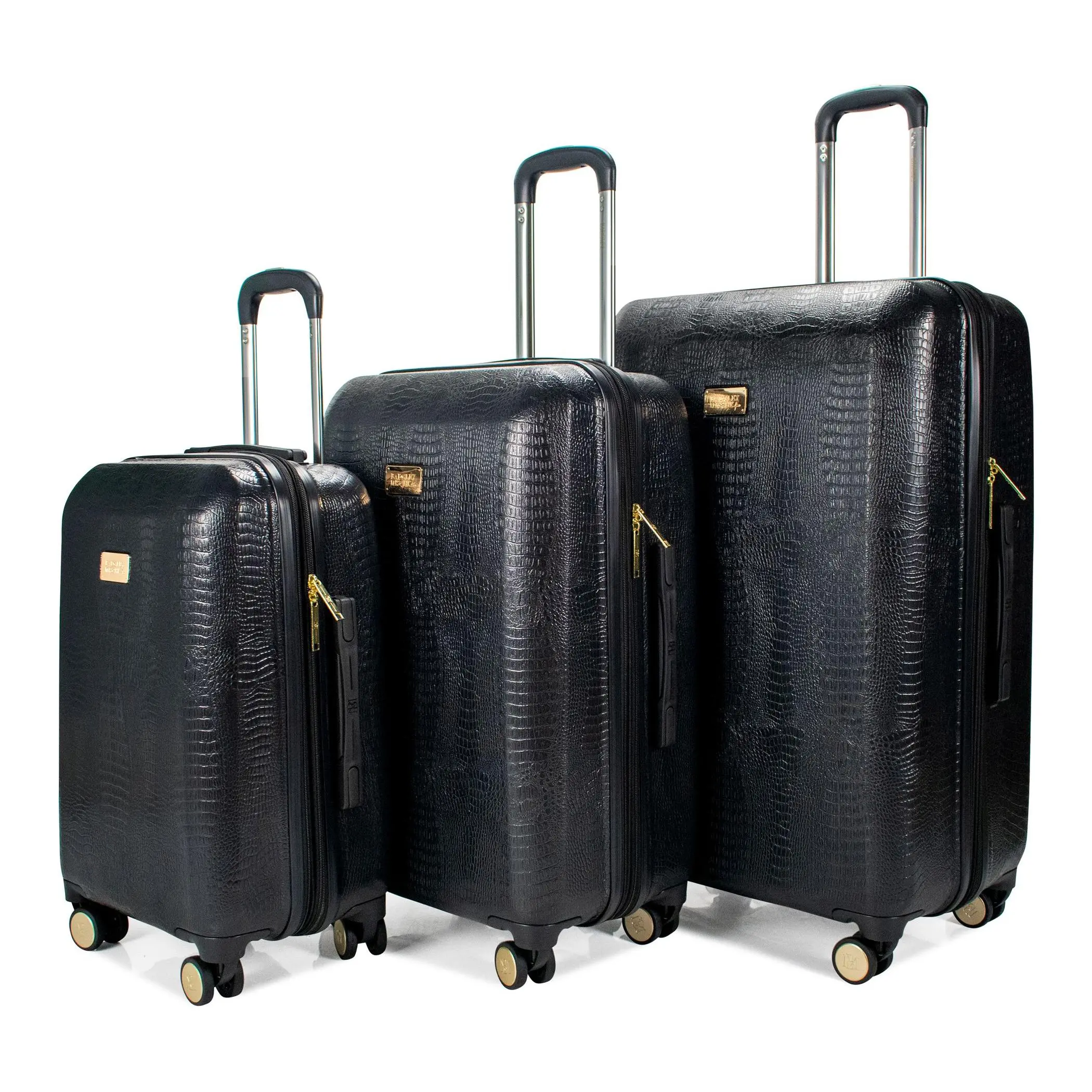 Badgley Mishka Snakeskin 3 Piece Expandable Luggage Set