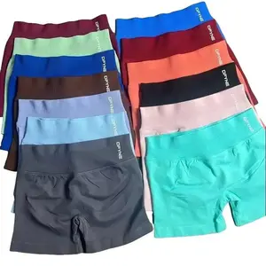 Low Waist Seamless Yoga Scrunch Workout Biker Stretch Fitness Shorts for Comfort and Style
