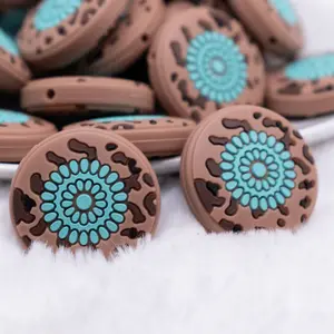 Western Concho Silicone Focal Bead Accessory