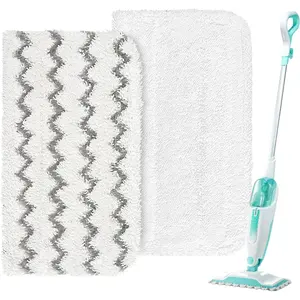 Steam Mop Replacement Pads for Shark Steam Mop S1000/S1000A/S1000C/S1000WM/and S1001C-Reusable Microfiber Steamer Scrub Mop Pads for All Hard Floors-2 Pack Wooden Cleaning