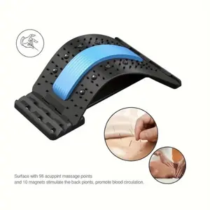 Back Stretcher, 3 Level Adjustable Lumbar Back Cracker Board, Back Cracking Device, Massager for Men and Women, Adjustable Levels, Home Spa Equipment