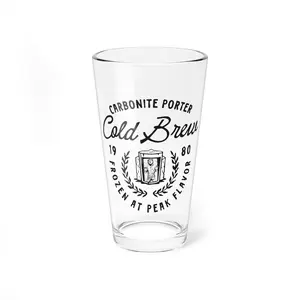 Carbonite Porter Cold Brew Mixing Glass | 16oz Vintage Galactic Beer-Inspired Pint | Parkbound Taproom Glassware