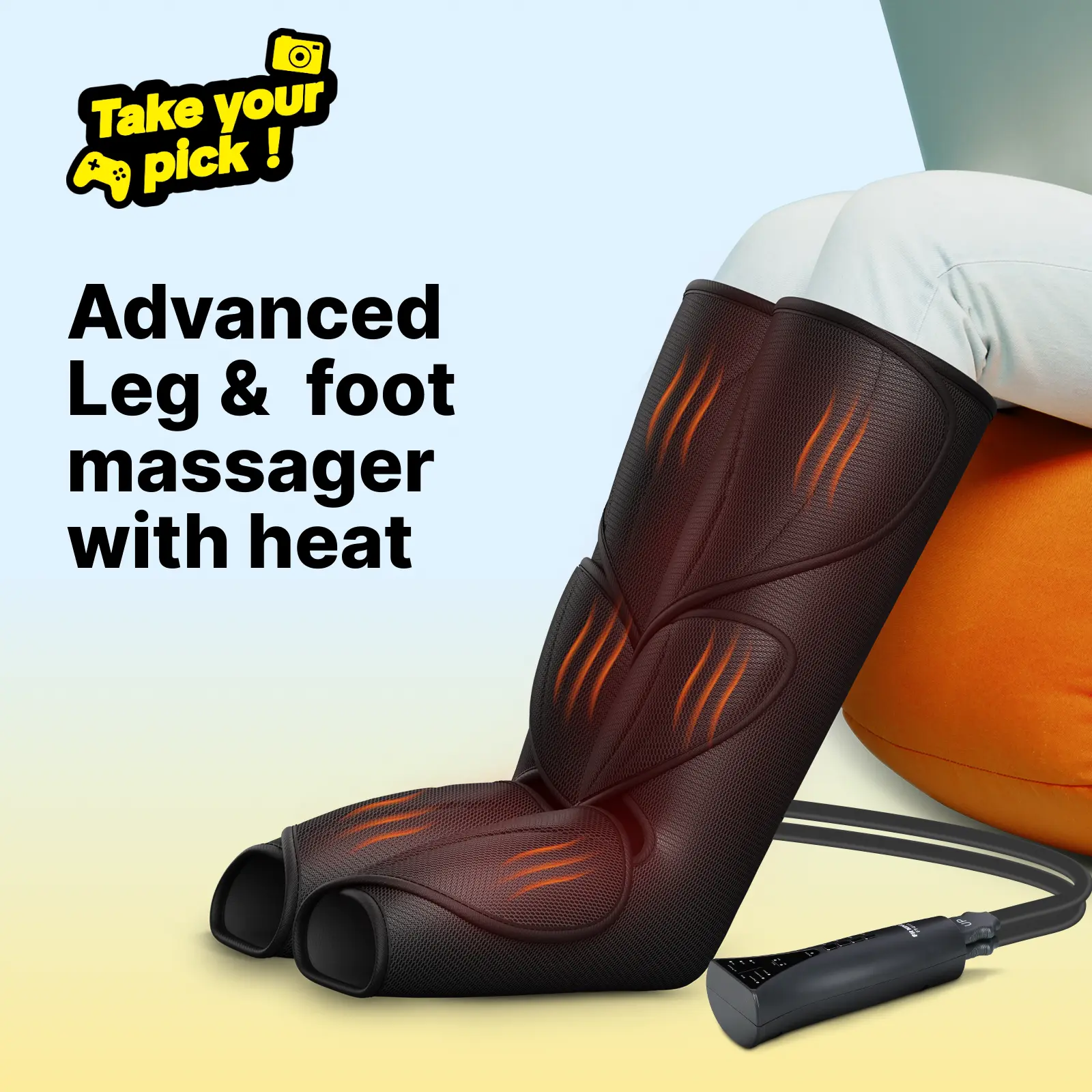 【FIT KING】 Leg and Foot Massager with Heating Leg Massager Boots Adjustable feetmassager for mothersday gift summerwins