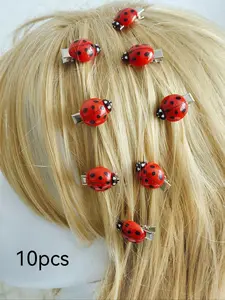 Cute Ladybug Design Hair Clips, Super Cute Clips, Fashionable Hair Accessories for Women & Girls, Minimalist Headwear Suitable for Thick Hair