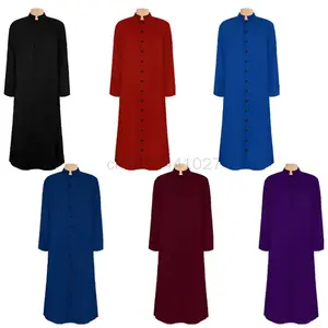 Medieval Priest Costume Catholic Church Religious Roman Soutane Pope Pastor Father Costumes Mass Missionary Robe Clergy Cassock