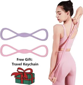 8-Shaped Resistance Band, Elastic Band for Home Exercise, Arm, Back, Chest, Shoulder, Legs & Yoga Stretching, Ideal for Home & Gym Daily Use