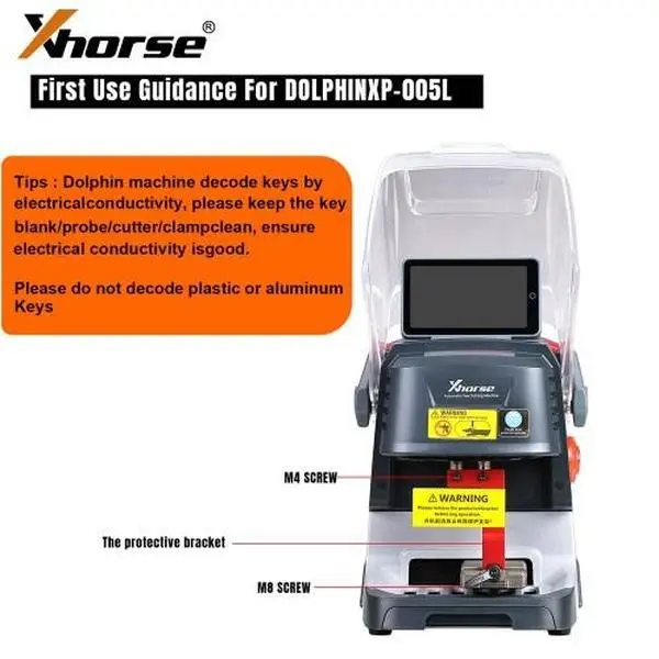 Xhorse Dolphin II XP-005L XP005L Automatic Portable IMMO Cutting Machine with Adjustable Screen and Built-in Battery