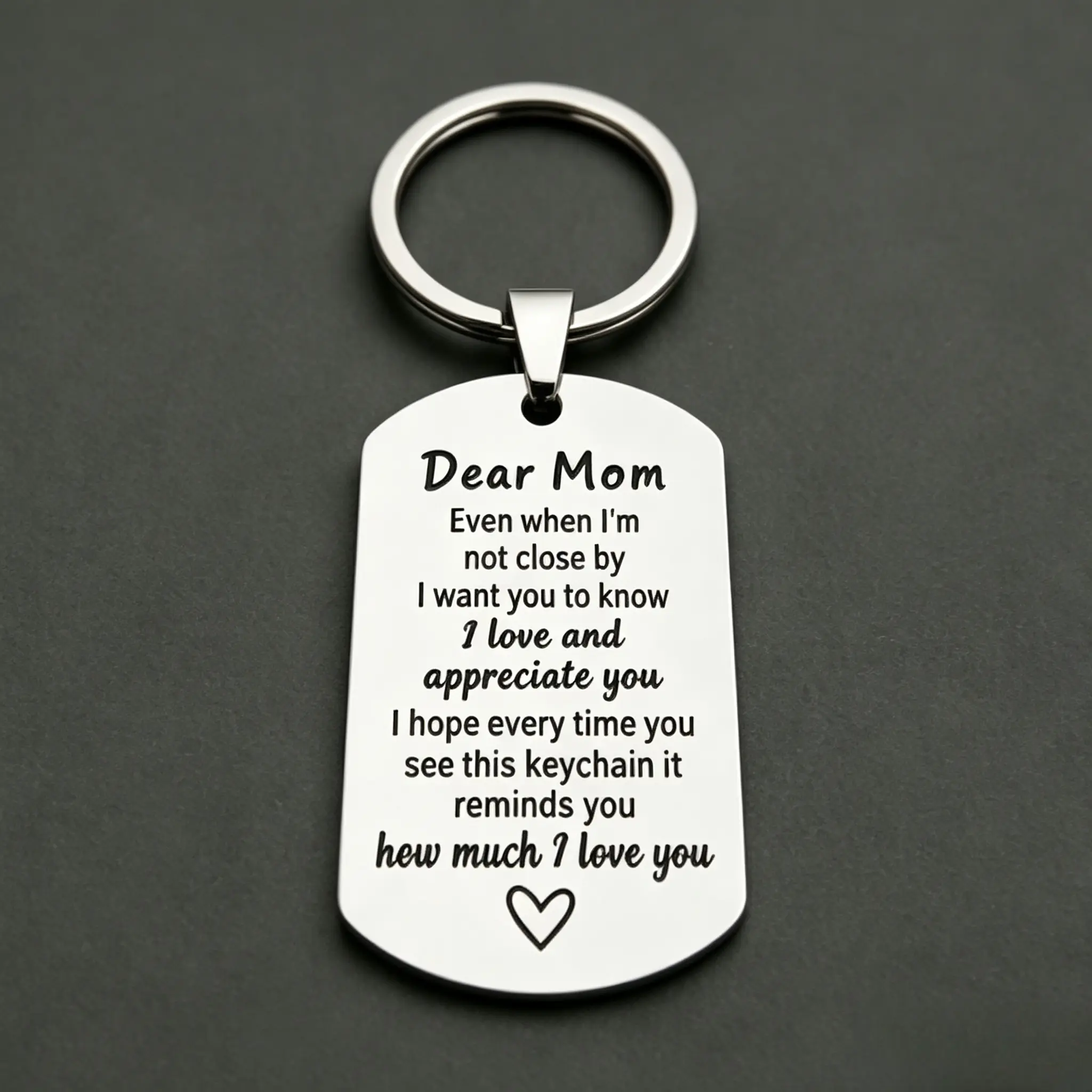 Small Durable Metal Mom Keychain, Emotional Message Gift for Moms, Expressing Love and Support for Overcoming Tough Days, Deep Emotional Gift, Mom Keychain Love Keychain