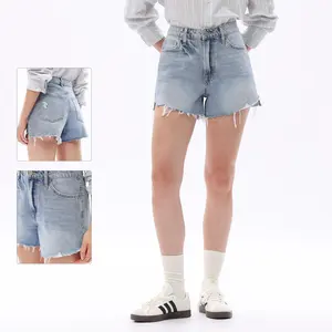Women High Waisted Jeans Shorts Casual Denim Shorts Boyfriend Summer Womenswear Streetwear Bottom