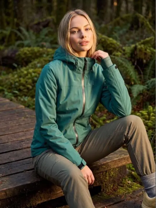 Women's 20000mm Waterproof Autumn Micro-Ripstop Jacket - Windproof, PFC-Free DWR, Fully Taped Seams, Breathable, Adjustable Hood, Functional Pockets, Female Outdoor Hiking/Cycling Professional Sports Outerwear (Runs Small)