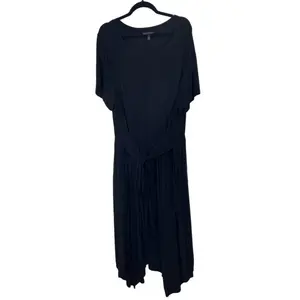 PRE-OWNED - Lane Bryant Black Short Sleeve Midi Wrap Dress