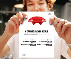 6x CAMARO BREMBO Brake Calipers Decal Stickers for Car