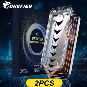 One Fish Screen Protector 2 Pack, For iPhone,Samsung Screen Protector, Dust free Lamination, Protection of Privacy, Easy Installation,Crystal Clear, Scratch-Resistant.