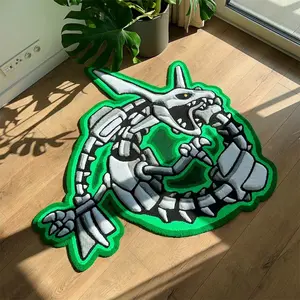 Cartoon Monster Bone Shape Cut Carpet, High Stretch Velvet Soft Durable Non-Slip Rug, Bedroom Balcony Living Room Multi-Scene Use