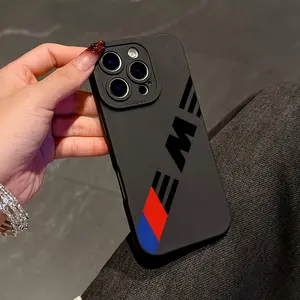 Luxury Bmw Geometric S-W Pattern Anti-Drop Soft Case for iPhone 11/12/13/14 Pro Max/15 Pro/16 Plus/16 Pro Max, Tpu Material, Gift for Girlfriend