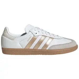 Adidas Samba OG White Wonder Gold Metallic IH9127 Women's Fashion Shoes New