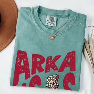 Comfort Colors Arkansas Shirt, Arkansas Razerback Shirt, Arkansas Foot ball Shirt, Comfort Colors Shirt