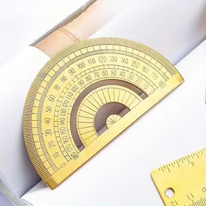 Metal Protractor 180 Degree Precision Scale (centimeters), Office School Home Student Use, Durable Measurement Tool