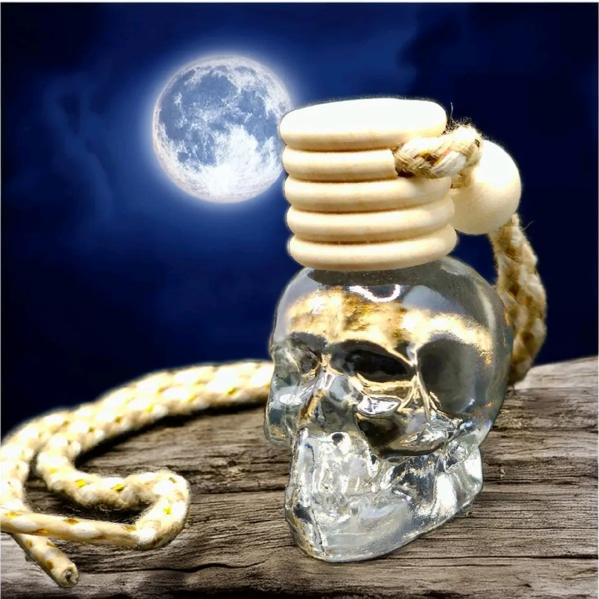 car air freshener + Skull Glass fragrance diffuser + black ice