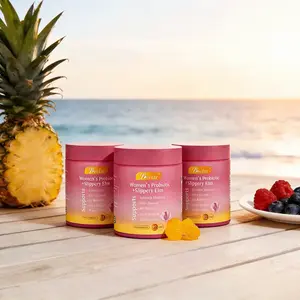 Her Juicy Feminine Probiotics Gummies for Women - All-in-One pH Balance & Dryness Support with Slippery Elm,Prebiotics & Lactobacillus Blend - Hawaiian Pineapple Flavor,60 Count