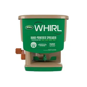 Whirl Hand-Powered Spreader Holds up to 1,500 sq.ft., Handheld Spreader for Seed, Fertilizer, Salt and Ice Melt