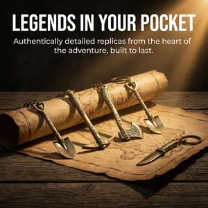 8cm Mini Alloy Shovel Axe Keychain, Tool Metal Model, Collectible Decorative Bag Charm, Unique Gift for Adults