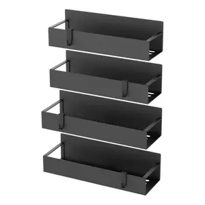4 Pack Magnetic Spice Rack Organizer with Hooks for Refrigerator & Microwave Oven, Magnetic Shelf with Paper Towel Holder, Kitchen Gadgets, Home Organization lmprovement Shelf, Kitchen Storage Rack Decor, Christmas Decoration Gift