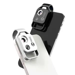 200X Digital Zoom Lens for Mobile Phones - 200 Times Magnification ABS+PC Material Smartphone Vlogging Kit Cellphone Accessory