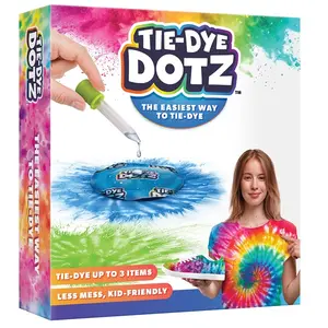 Blue Marble Tie-Dye Dotz Mess-Free Tie Dye Kit for Kids – Create Vibrant Designs with Dotz and Water – Includes Color Pack, Droppers, and Gloves – Easy DIY Craft Activity for Parties and Beginners