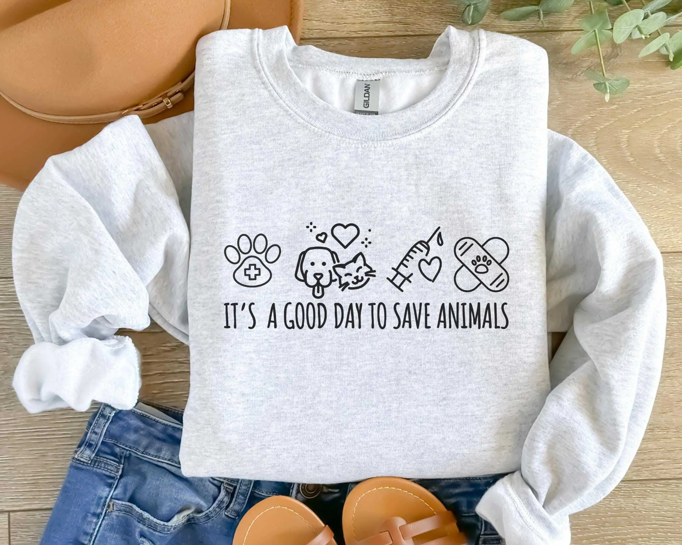 Veterinarian T-Shirt, Sweatshirt & Hoodie - Funny Vet Tech Gift, Cute Veterinary Medicine Crewneck, Vet Student Graduation Present