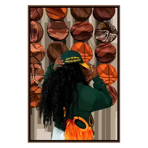 Fashion & Basketball II - Smard Black Wall Art Print/ Canvas for Home /Office Decor