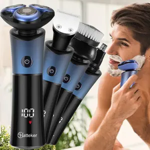 Electric Shaver Set, 1 Box USB Rechargeable Use Electric Razor with LCD Display & Accessories, Great Gifts for Men
