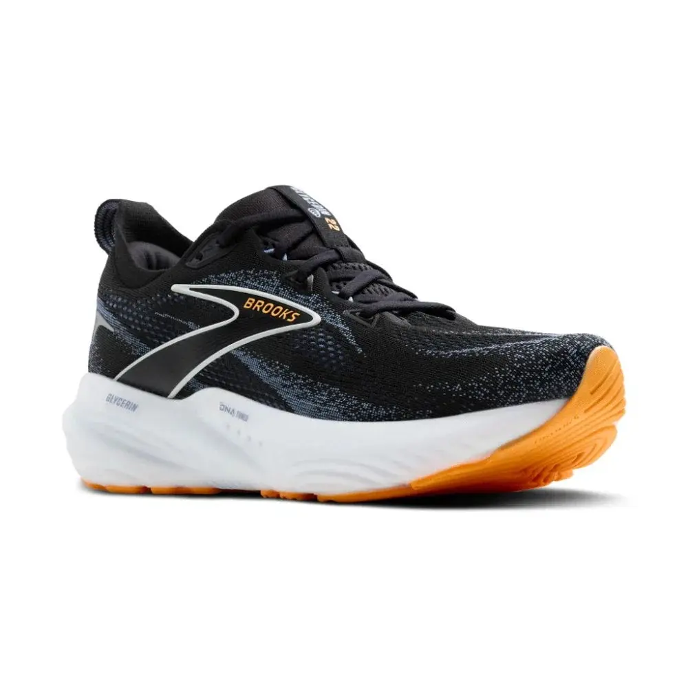 Brooks Glycerin 22 Country Running Shoe in Black/Blue | Men's