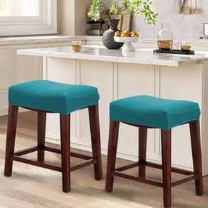 Solid Color Bar Stool Chair Cover, 2/4/6 Counts Modern Elastic Bar Stool Chair Slipcover, Chair Protector for Home Kitchen Dining Room, Chair Covers Set, Stretch Chair Slipcovers