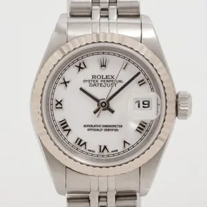 Rolex White Datejust Ladies 26mm 79174