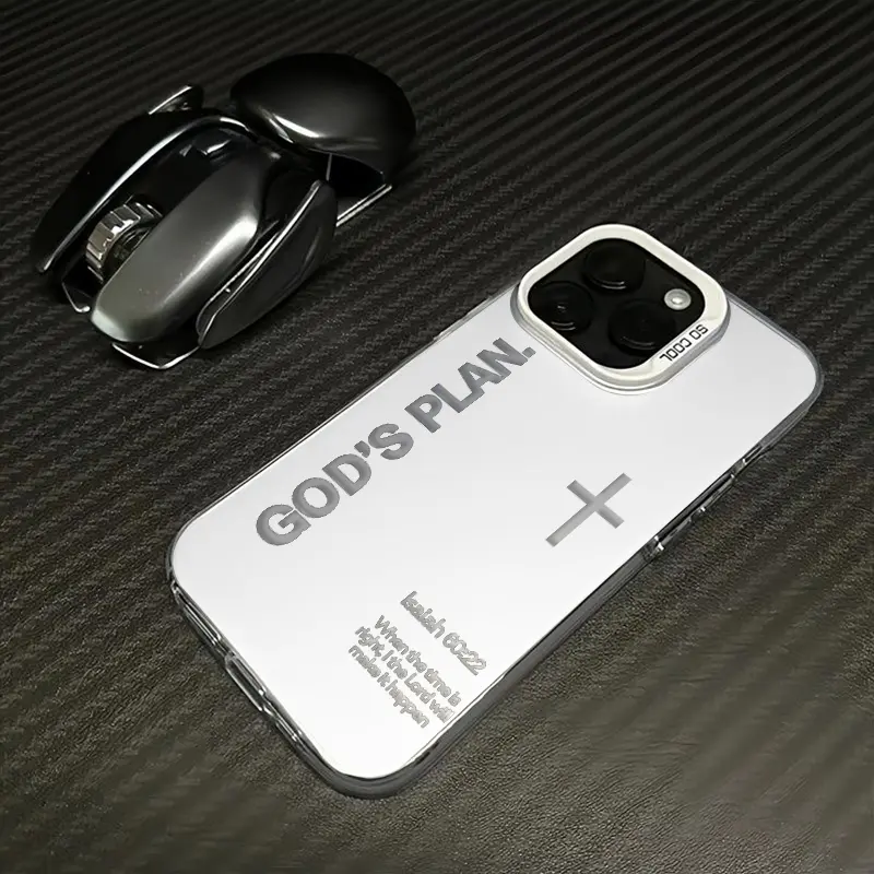 God's Plan Phone Case Cross Pattern Religious Art Fashion TPU Laser Craft Anti-Drop Case for iPhone 17 16 15 14 13 12 11 Samsung Galaxy S25 S24 S23 S22,Vintage,Skull,Protective