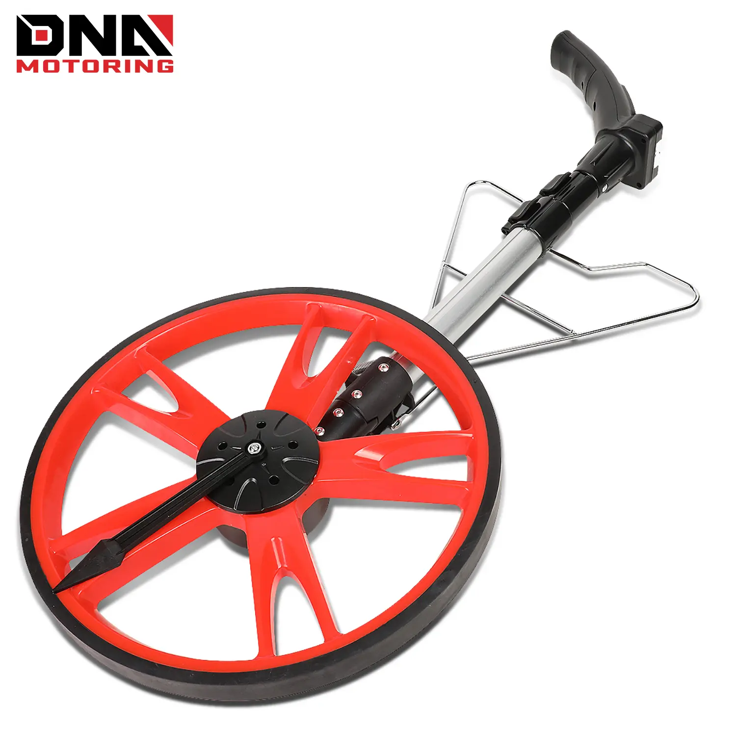 LED Distance Measuring Digital Wheel - Memory Hold Measuring Instrument, Portable Tool with Foldable Kickstand, Telescoping Tape Wheel (Max 99999.9 m/ft) [Automotive Car Repair & Inspection Tool], Portable Measuring Tool