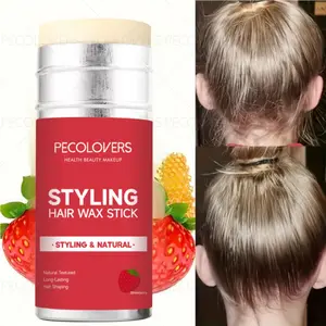 1PC Long-lasting Strawberry Flavored Hair Wax Styling Stick, Control Hair Frizz, Hairline and Edge Control, Light and Non-sticky, Smooth Effect, Soft Texture, Suitable for Daily Use, Stage Performances and Travel