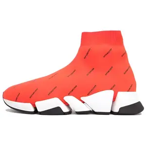 Balenciaga Speed 2.0 Round-Toe Slip-On High-Top Lifestyle Sneakers for Men in Red Trending Shoes, House White Official Shoes to Get / Maison Mihara