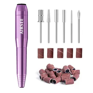 20000 RPM Nail Drill Machine for Home and Salon, Portable Electric Nail File for Manicure & Pedicure with 6 Drill Bits & 26 Sanding Bands for Acrylic Gel Nails Shaping, Polishing & Removal