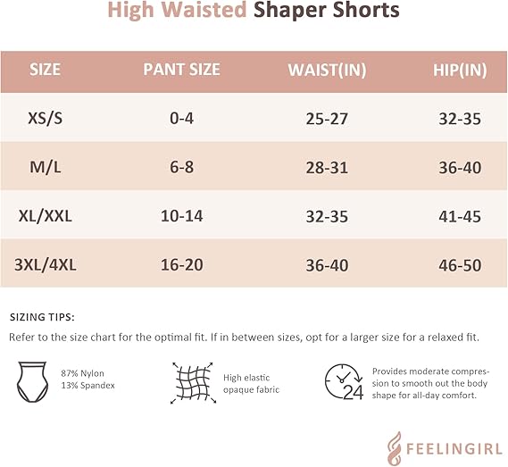 FeelinGirl Tummy Control Shorts Shapewear Briefs High Waisted Panty Butt Litfer Shorts Compression Panties