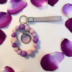 Steadfast Baraclete Keychain, Purple and Pink Colors