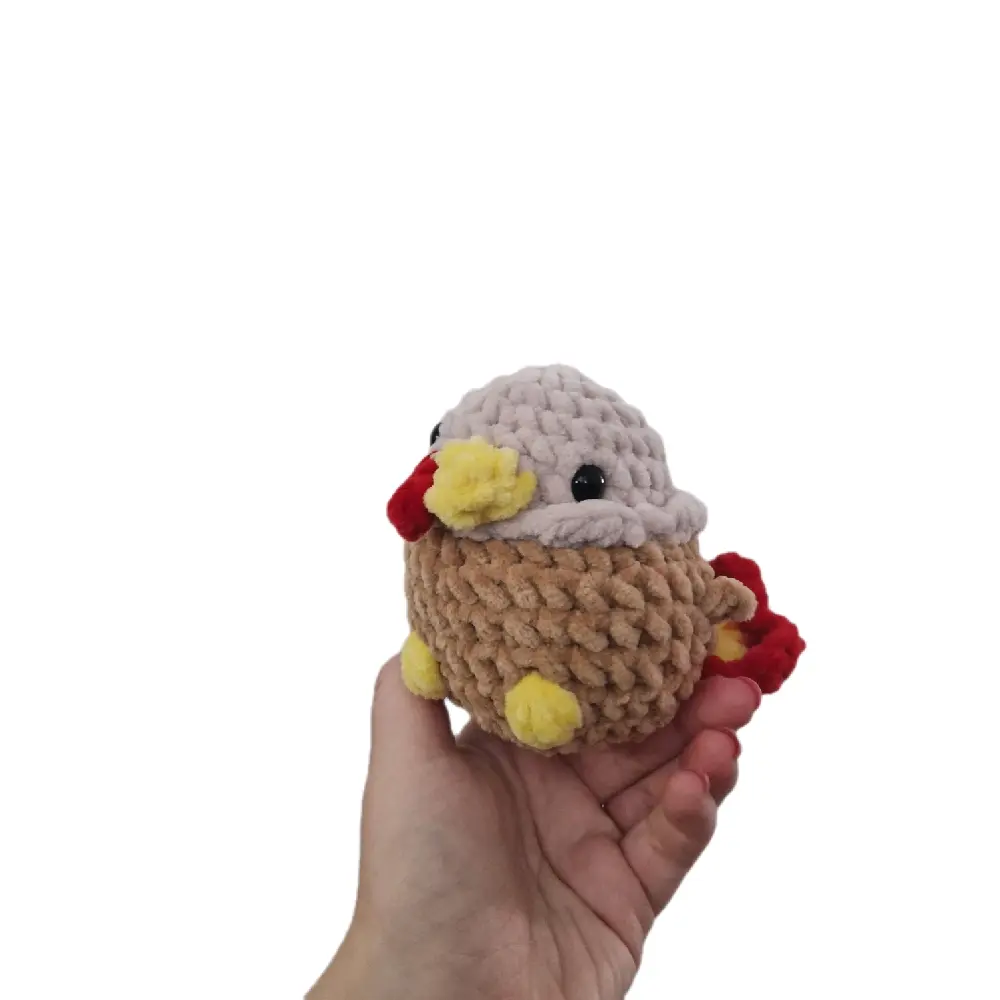 Turkey plushie crochet amigurumi light brown handmade