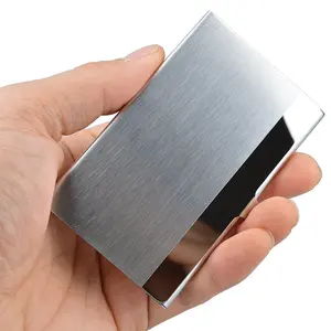 Stainless Steel Card Holder Case - Pocket Metal Wallet for Business, ID, Credit