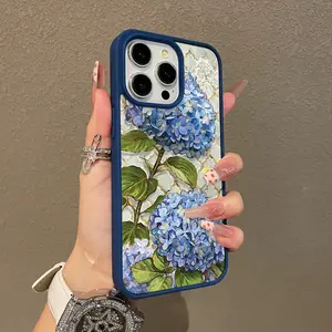 Trendy Magnetic Case for iPhone11/12/13/14/15/16/17/promax Hydrangea Glow MagSafe Ready, Ultra Thin & Shockproof | Cute Pick for Girls