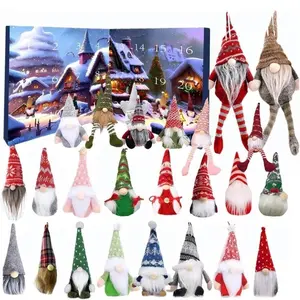 Christmas Gnome Countdown Calendar, 24 Collectible Gnome Dolls, 24 Days Advent Calendar, Festive Holiday Decoration Set